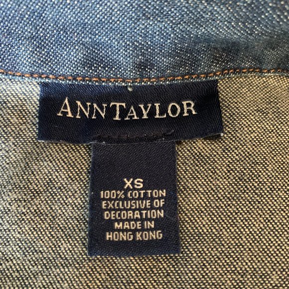 Ann Taylor XS Denim Blue Jean Jacket - Picture 6 of 9